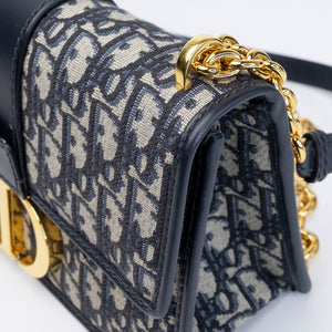 CHRISTIAN DIOR 30 MONTAIGNE EAST-WEST BAG WITH CHAIN OBLIQUE JACQUARD GHW