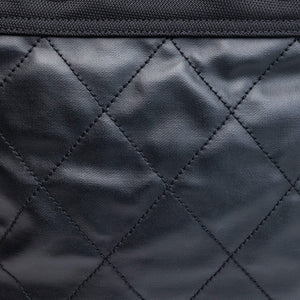 CHANEL SMALL QUILTED COATED CANVAS PARIS BIARRITZ TOTE BAG BLACK SHW
