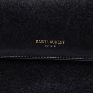 SAINT LAURENT SAC MOUJIK TOP HANDLE BLACK GRAINED LEATHER GHW