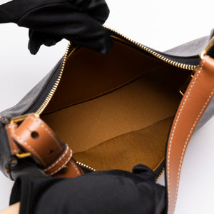 CELINE AVA BAG TAN CANVAS / CALFSKIN LEATHER GHW