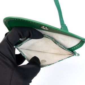 GOYARD MINI ANJOU TOTE BAG CANVAS / CALFSKIN GREEN SHW