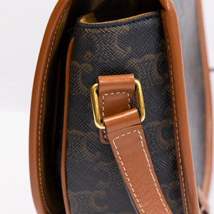 CELINE FLOCO BAG IN TRIOMPHE CANVAS GHW