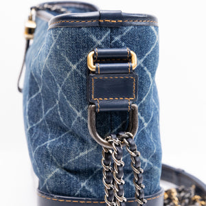 CHANEL GABRIELLE HOBO BAG DENIM / LEATHER MULTICOLOURED HARDWARE