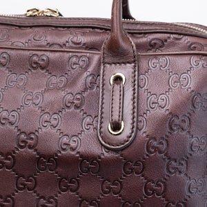 GUCCI GUCCISSIMA LARGE PRINCY TOTE BAG BROWN LEATHER GHW