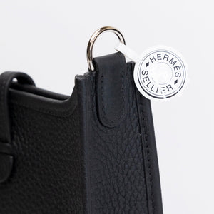 HERMES MINI EVELYNE CLEMENCE BLACK SHW STAMP K