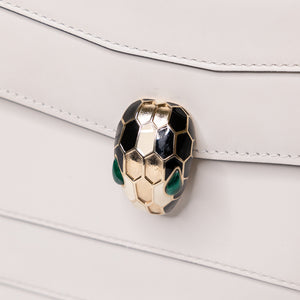 BVLGARI SEPRENTI FOREVER SHOULDER BAG WHITE GHW