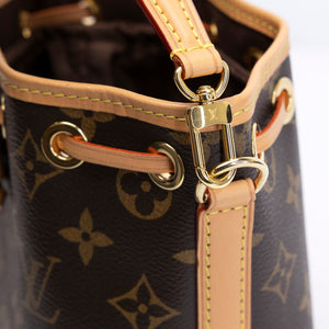 LOUIS VUITTON NANO NOE MONOGRAM CANVAS GHW (MICROCHIP)
