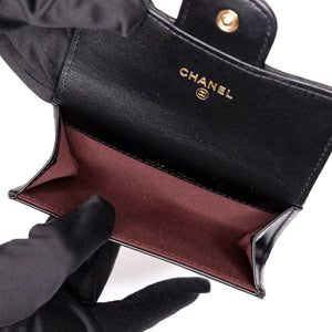 CHANEL 2.55 REISSUE FLAP CARD HOLDER BLACK CALFSKIN GHW