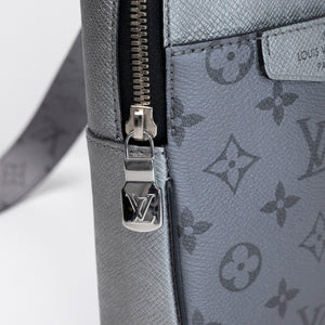 LOUIS VUITTON OUTDOOR SLING BAG MONOGRAM TAIGARAMA GUNMETAL SILVER SHW (MICROCHIP)