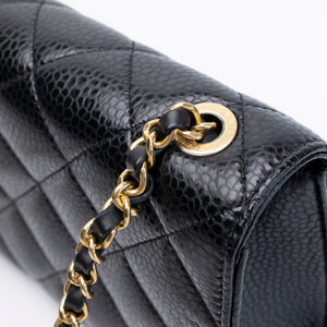 CHANEL 26C MINI FLAP BAG BLACK CAVIAR GHW (MICROCHIP)