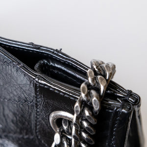 SAINT LAURENT MEDIUM SHOPPING TOTE BLACK SHW
