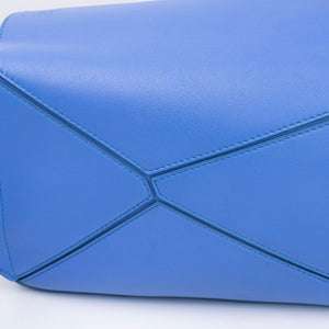 LOEWE MINI PUZZLE BUM BAG BLUE CALFSKIN SHW