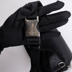 LOUIS VUITTON BUM BAG BLACK EPI LEATHER SHW