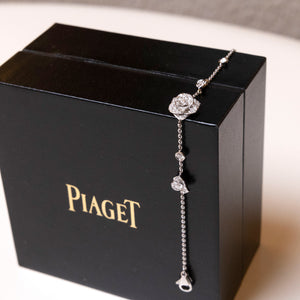 PIAGET 18K WHITE GOLD DIAMOND ROSE BRACELET