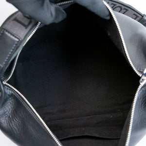 LOEWE CUBI MESSENGER LARGE BAG BLACK CALFSKIN LEATHER SHW