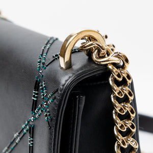 CHRISTIAN DIOR SMALL DIORAMA BLACK CALFSKIN BAG LGHW