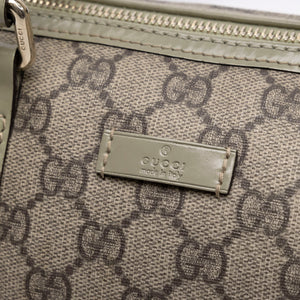 GUCCI GG MONOGRAM MINI JOY BOSTON BAG BEIGE / GREEN GHW