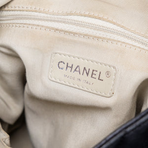 CHANEL CHAIN AROUND HOBO BAG BLACK LAMBSKIN SHW