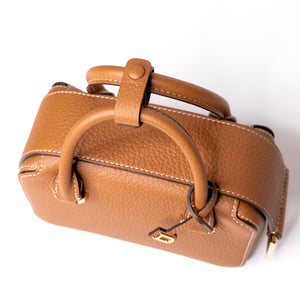 DELVAUX COOL BOX NANO GOLD CALF SKIN GHW