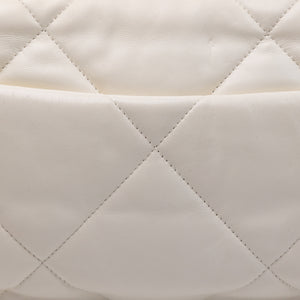 CHANEL SMALL 19 BAG WHITE LAMBSKIN MULTICOLOUR HARDWARE