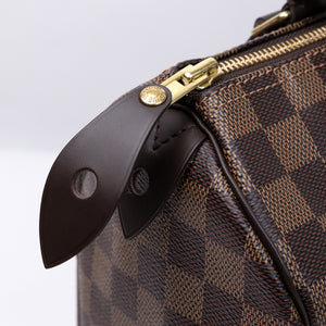 LOUIS VUITTON SPEEDY BANDOULIERE 25 DAMIER EBENE CANVAS GHW