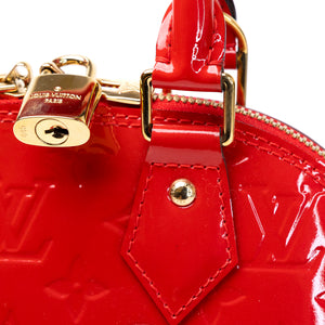 LOUIS VUITTON ALMA BB MONOGRAM PATENT RED GHW