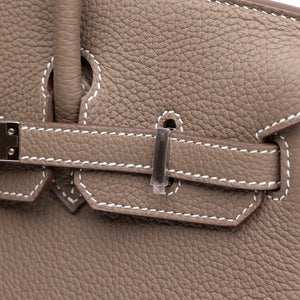 HERMES BIRKIN 25 ETOUPE TOGO LEATHER SHW STAMP K