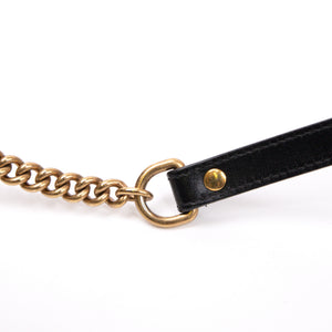 GUCCI GG MARMONT SMALL MATELASSE SHOULDER BAG BLACK CALFSKIN LEATHER GHW