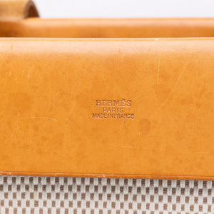 HERMES HERBAG CABAS TOILE CANVAS / VACHE LEATHER SHW