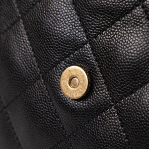 CHANEL SMALL 25 HANDBAG GRAINED CALFSKIN BLACK GHW (MICROCHIP)