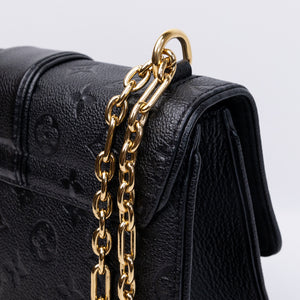 LOUIS VUITTON SAINT SULPICE PM SHOULDER BAG BLACK MONOGRAM EMPREINTE LEATHER GHW