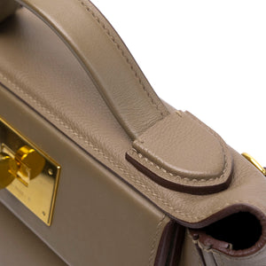 HERMES MINI 24/24 BAG ETOUPE EVERCOLOR / SWIFT LEATHER GHW STAMP B
