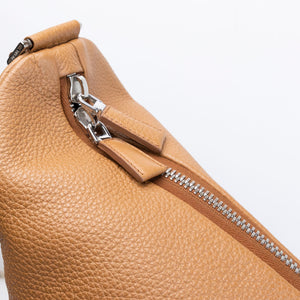 PRADA LARGE TRIANGLE LEATHER BAG CARAMEL SHW