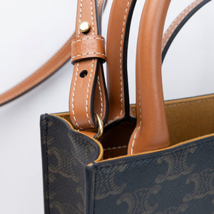 CELINE MINI VERTICAL CABAS TRIOMPHE CANVAS GHW