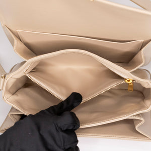 CELINE CLASSIQUE TRIOMPHE BAG SHINY CALFSKIN BEIGE GHW