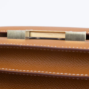 HERMES MINI CONSTANCE EPSOM GOLD GHW STAMP K
