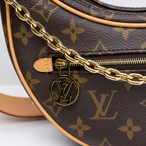 LOUIS VUITTON HALF-MOON LOOP BAGUETTE MONOGRAM CANVAS GHW (MICROSHIP)