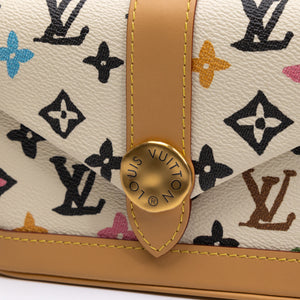 LOUIS VUITTON TYLOR ENVELOPE WEARABLE WALLET MULTICOLOUR MONOGRAM CRAGGY COATED CANVAS GHW