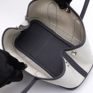 HERMES NEO GARDEN PARTY 23 CANVAS/NEGONDA ECRU/BLEU GLACIER/ARDOISE SHW STAMP K