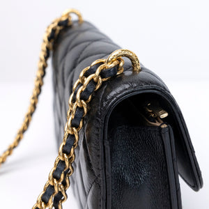 CHANEL DYNASTY FLAP PHONE HOLDER BLACK LAMBSKIN GHW