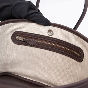 HERMES GARDEN PARTY 23 TOGO 47 CHOCOLATE SHW STAMP K