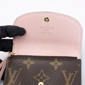 LOUIS VUITTON ROSALIE COIN CASE BROWN / PINK MONOGRAM GHW