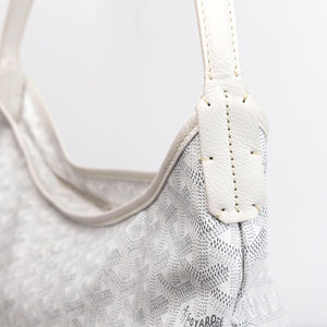 GOYARD BOHEME HOBO BAG WHITE GOYARDINE CANVAS / CALFSKIN SHW