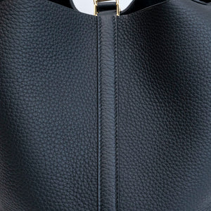 HERMES PICOTIN 22 CLEMENCE BLACK GHW STAMP K