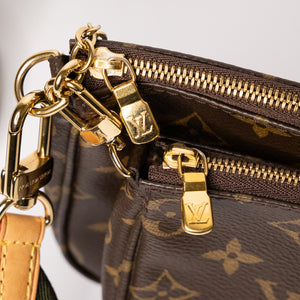 LOUIS VUITTON MULTI POCHETTE ACCESSORIES KHAKI MONOGRAM CANVAS GHW