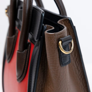 CELINE NANO TRICOLOR LUGGAGE BAG LEATHER GHW