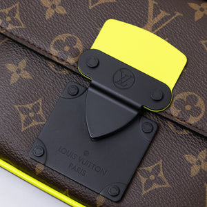 LOUIS VUITTON S LOCK SLING BAG MONOGRAM CANVAS BLACK HARDWARE