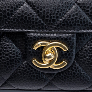 CHANEL 26C MINI FLAP BAG BLACK CAVIAR GHW (MICROCHIP)