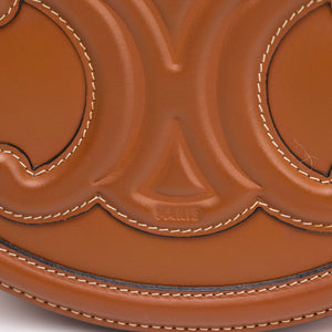 CELINE OVAL BAG TRIOMPHE SMOOTH CALFSKIN TAN GHW