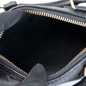 LOUIS VUITTON NANO SPEEDY BLACK MONOGRAM EMPREINTE GHW (MICROCHIP)